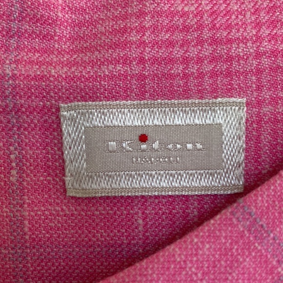 Kiton Napoli Womens Dress Sz 6 Cashmere Silk Linen Luxury Italian Pink Executive - Picture 4 of 16